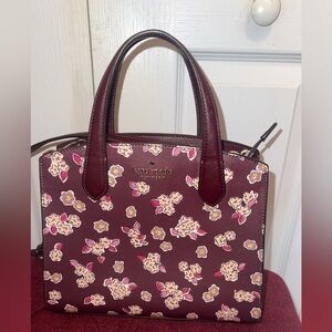 Red kate spade floral bag